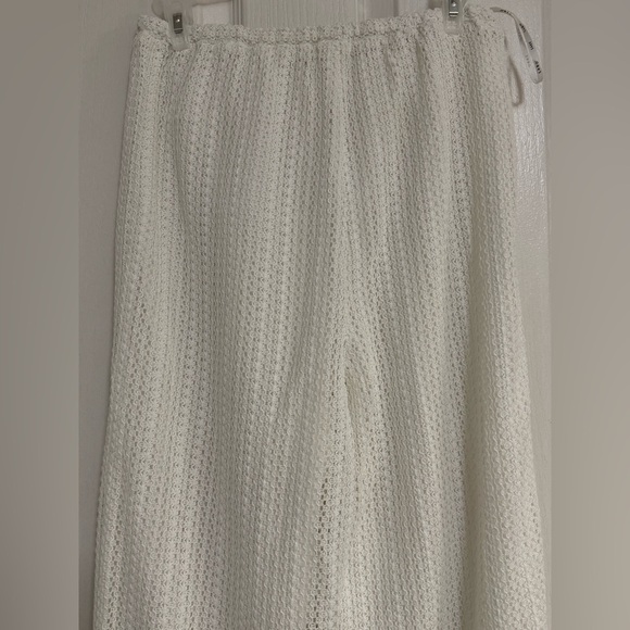 Sabo Skirt Kala Pants White Knit Crochet Lounge Trousers Size S - Picture 5 of 11
